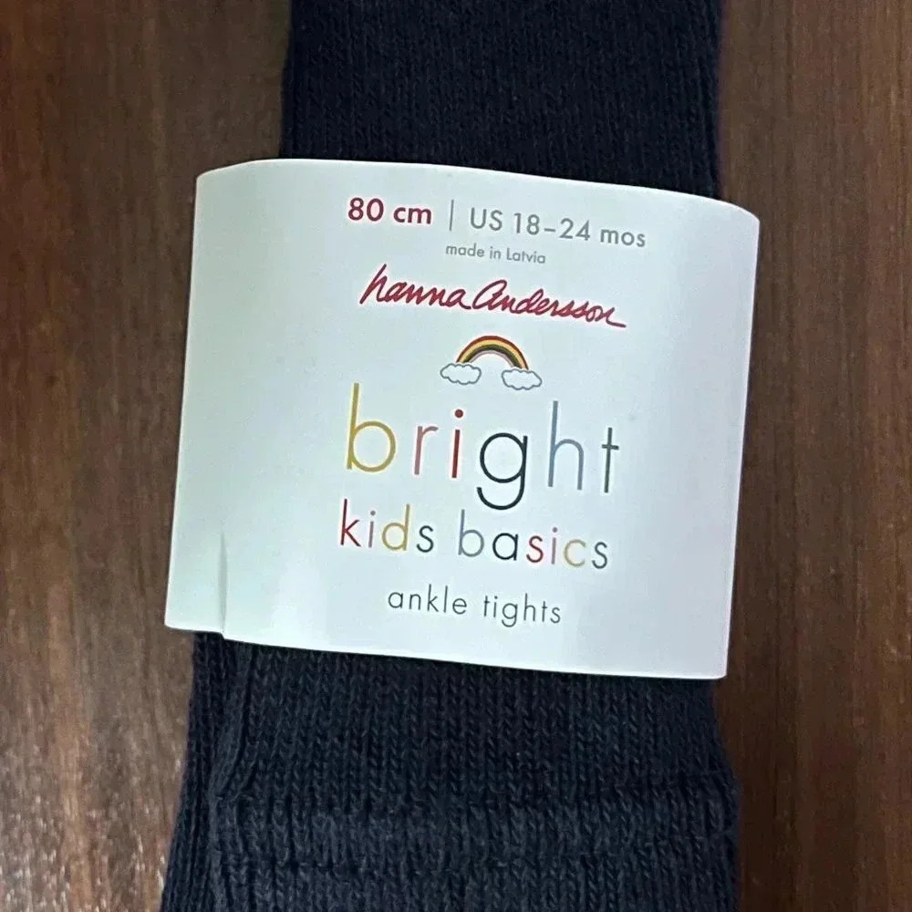 NWT Hanna Andersson Bright Basics Ankle Tights - Navy | 18-24 Months